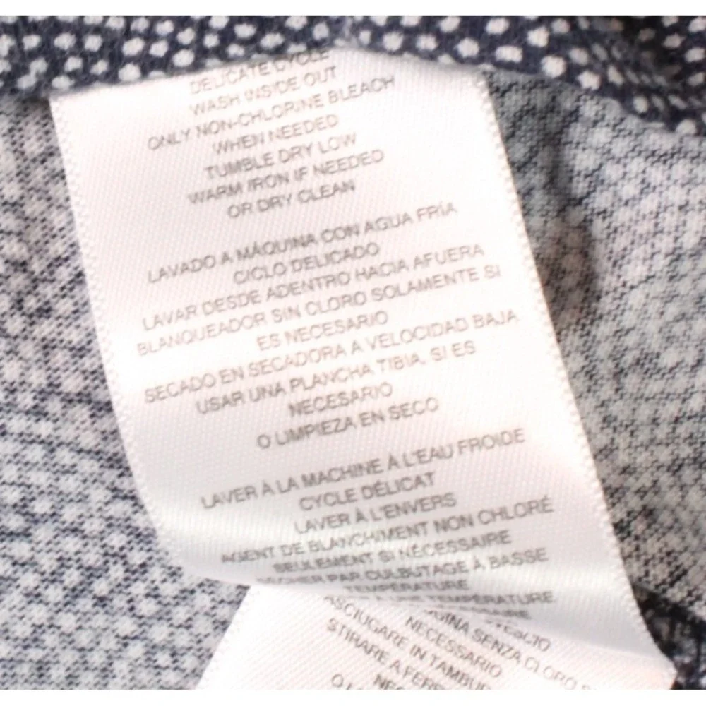 Michael Kors Mens XL Blue Geometric Print Short Sleeve Shirt Circular Design